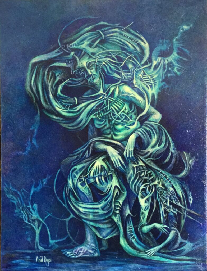 Título:  La bruja
Técnica: óleo sobre tela
Medidas: 80 x 60 cm
Autora: Itzeel Reyes