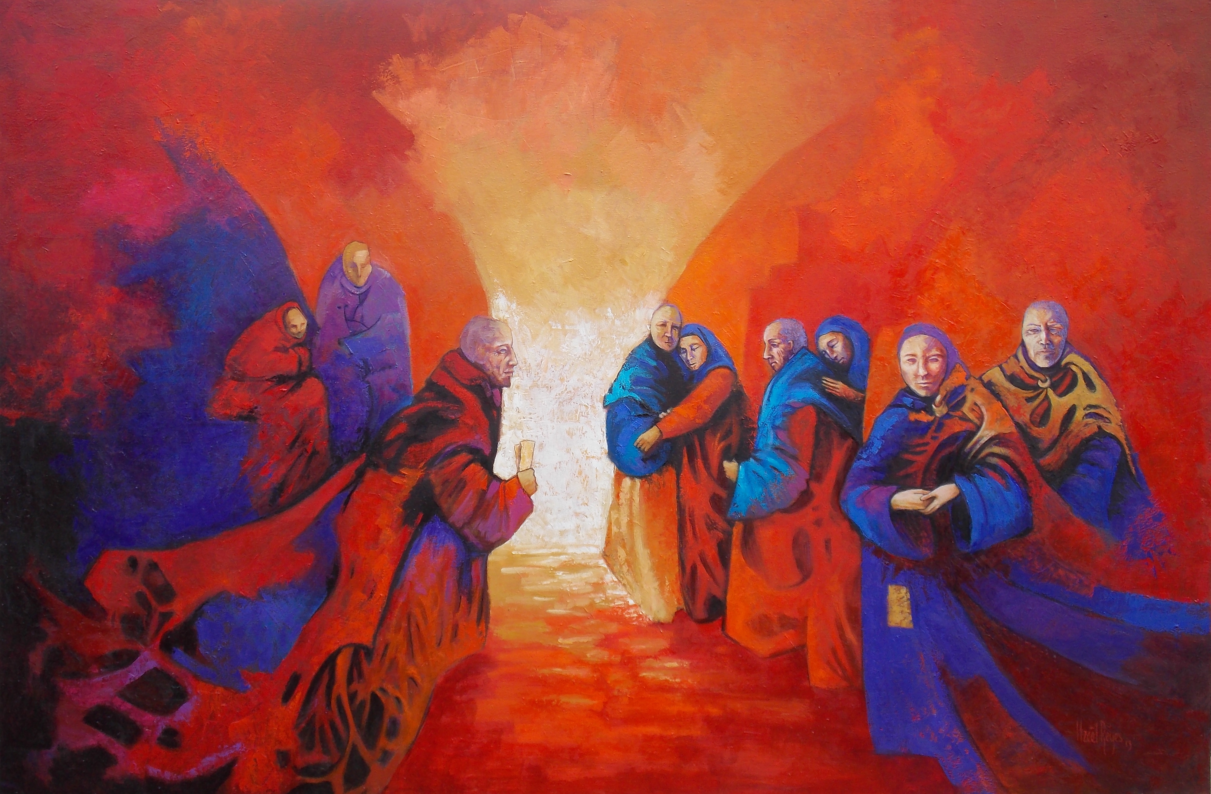 Título: “El mensajero”
Técnica: óleo sobre tela 
Medidas: 80 x 120 cm
Autora: Itzeel Reyes