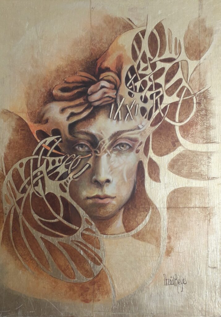 Título: La mujer del turbante
Medidas: 40 x 30 cm
Técnica: óleo sobre tela 
Autora: Itzeel Reyes
Colección Privada