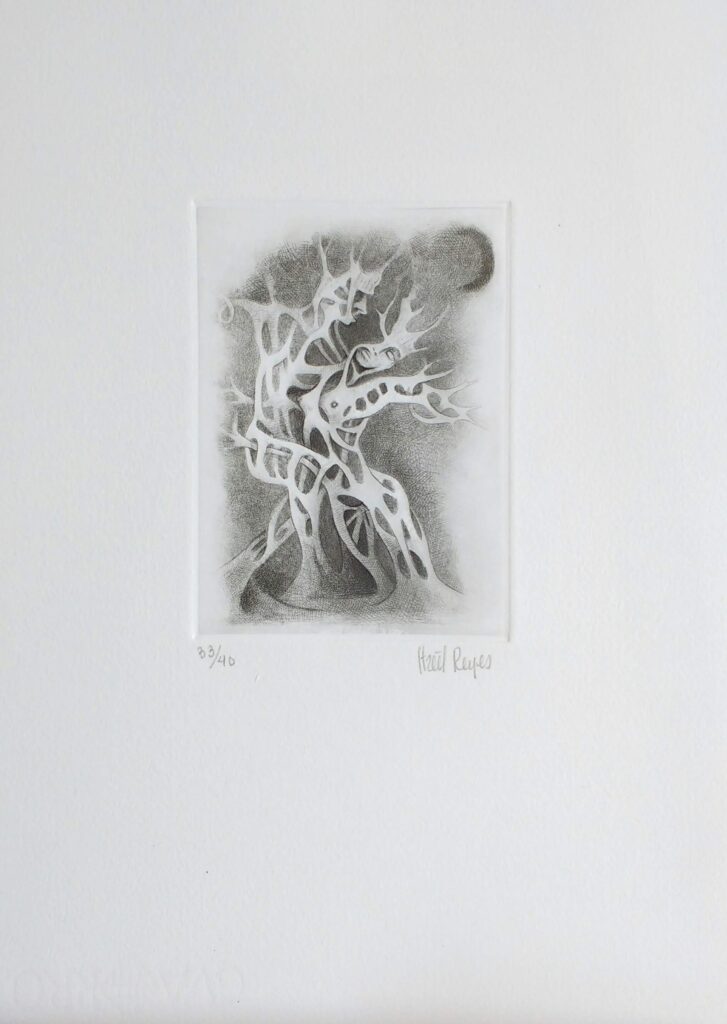Título: “posesión”
Técnica: Punta seca
Medidas: 36 x 26 cm   
Autora: Itzeel Reyes
(Serie “el deseo que ronda”  3 de 5)
